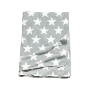 H&M kids gray/white stars fleece throw blanket